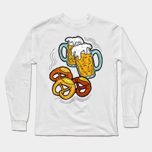 Beer and brezel for Oktoberfest friends. Long Sleeve T-Shirt
